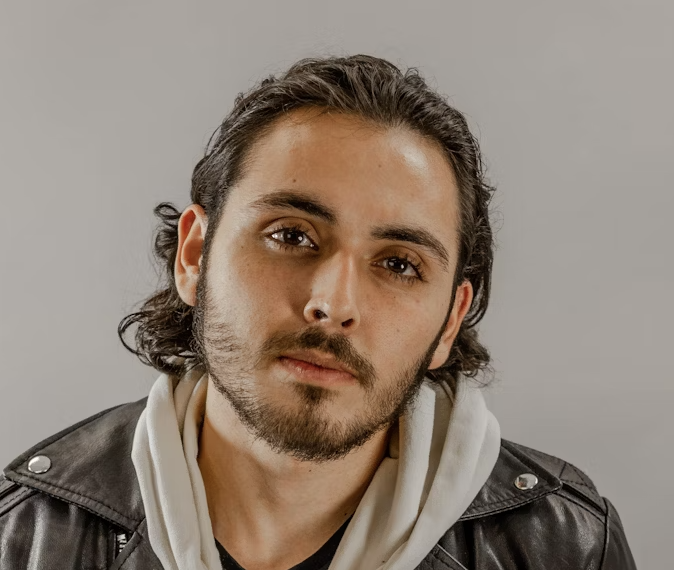 guy in a leather jacket